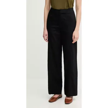 Dámské kalhoty Kalhoty s příměsí lnu Calvin Klein Jeans J20J225340 černá 99X, vel. S