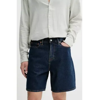 Pánské kraťasy Džínové šortky Abercrombie & Fitch pánské, tmavomodrá barva, KI128-5029 KI128.5029.280 59X, vel. 36