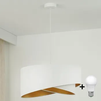 Brilagi - LED Lustr na lanku LYRA 1xE27/15W/230V bílá/zlatá
