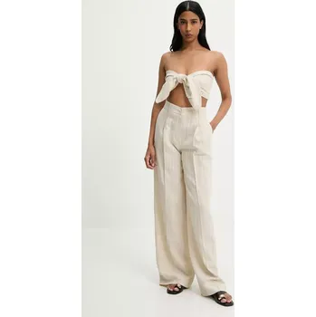 Lněná souprava Answear.LAB 6812.tos béžová 80X, vel. S