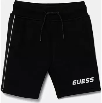 Chlapecké kraťasy Dětské kraťasy Guess černá barva, nastavitelný pas, L5GD19 KB3P2 L5GD19.KB3P2.PPYA 99X, vel. 105-112