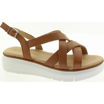 Dámské sandále EASY'N ROSE Dámské kožené hnědé sandály 797-034-CUOIO-255 Velikost 37
