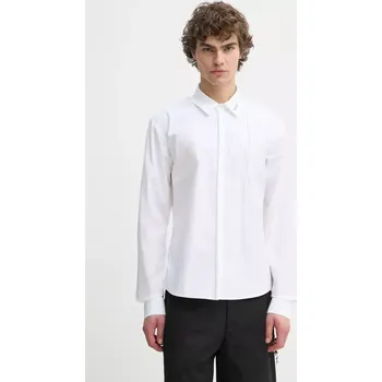 Pánská košile Bavlněná košile Heliot Emil bílá barva, regular, s klasickým límcem, PRESS25_M_05_061_WHT02 SS25.M.05.061.WHT02 00X, vel. 48