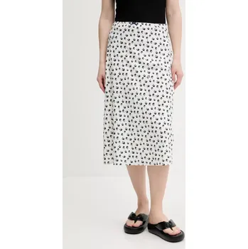 Dámská sukně Sukně Tommy Jeans béžová barva, midi, DW0DW20272 01X, vel. M