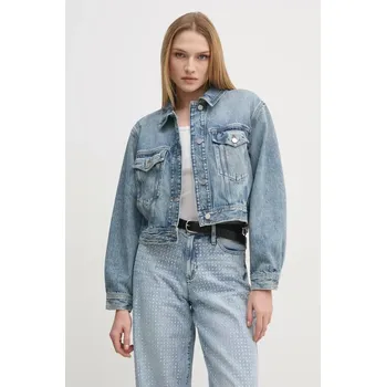 Dámská casual bunda Džínová bunda Tommy Hilfiger dámská, modrá barva, přechodná, WW0WW43731 55J, vel. 36