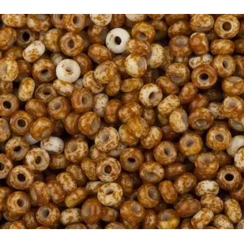 Dětské navlékací korálky Rokajl PRECIOSA hnědá světlá > (8/0) Ø2,9mm (sáček 20g)