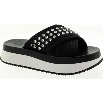 Dámské pantofle LIU JO Dámské černé pantofle BA5091TX00122222-BLACK-855 Velikost 37