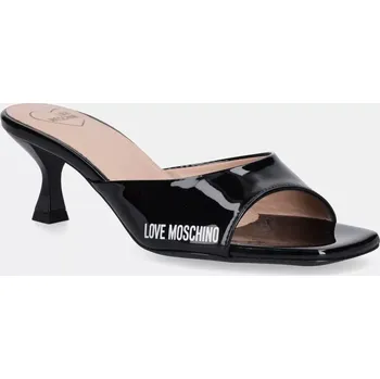 Dámské lodičky Kožené lodičky Love Moschino černá barva, JA28045G1MIH0000 99X, EUR 37