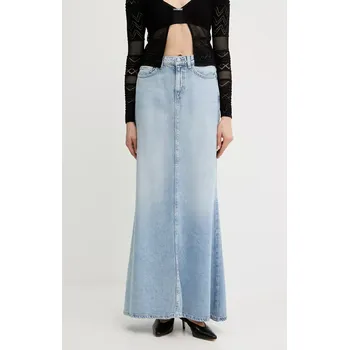 Dámská sukně Džínová sukně Guess THAISS modrá barva, maxi, W5GD83 D5B96 W5GD83.D5B96 50J, vel. 29