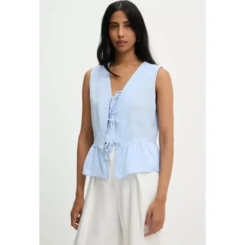 Dámská halenka Bavlněná halenka Answear.LAB dámská, modrá barva, hladká G28.4885.tos 55X, vel. S