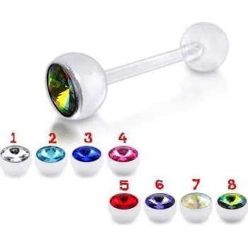 Piercing Piercing do jazyka (tyrkysová)