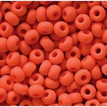 Dětské navlékací korálky Rokajl PRECIOSA červenooranžová > (8/0) Ø2,9mm (sáček 20g) (jeřabina)