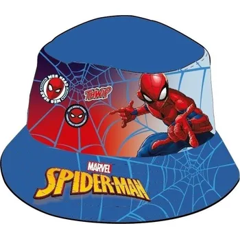 Klobouk dovoz EU Letní chlapecký klobouk Spiderman vel. 52 modrý