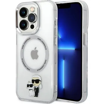 Náhradní kryt pro mobilní telefon Karl Lagerfeld IML Karl and Choupette MagSafe zadní kryt pro iPhone 15 Pro Transparent
