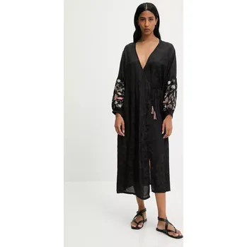 Dámské šaty Šaty Answear.LAB černá barva, midi geisha.flk 99X, vel. S