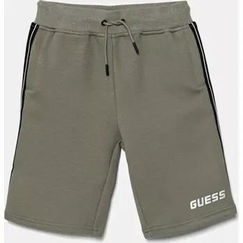 Chlapecké kraťasy Dětské kraťasy Guess zelená barva, nastavitelný pas, L5GD19 KB3P2 L5GD19.KB3P2.PPYA 87X, vel. 105-112