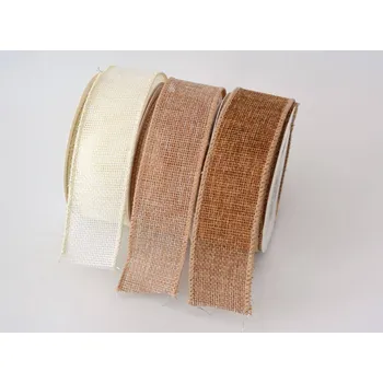 Stuha Stuha imitace juty 3,8 cm x 9 metrů - BÍLÁ