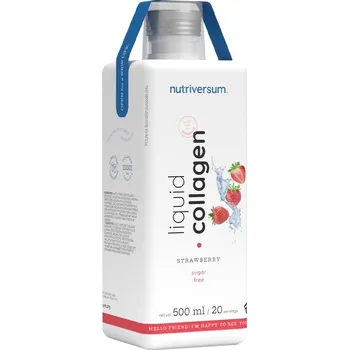 Kloubní výživa Nutriversum Liquid Collagen 10.000 Mg Sugar Free 500 ml Příchuť: jahoda