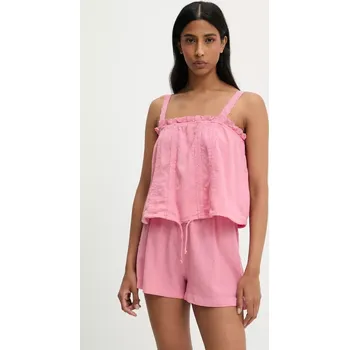 Dámská halenka Halenka a bavlněné šortky Answear.LAB N24173.tos růžová 30X, vel. S