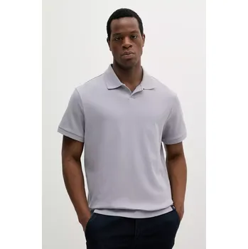 Pánské tričko Bavlněné polo tričko Calvin Klein Jeans pánské, fialová barva, LV04RB282G 94X, vel. L