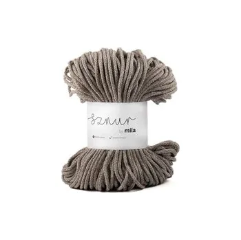 Příze Bavlněná šnůra MILA&nbsp;5&nbsp;mm - béžovokrémová melange