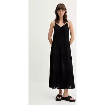 Dámské šaty Šaty Superdry černá barva, midi, W8011908A-02A W8011908A.02A 99X, vel. XS