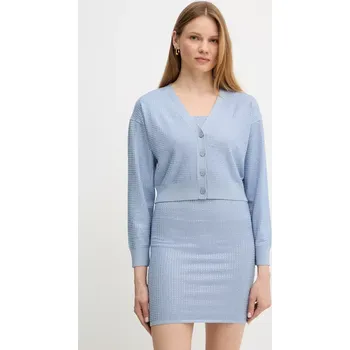 Dámský svetr Kardigan Guess KHLOE dámský, modrá barva, W5GR08 Z3MN2 W5GR08.Z3MN2 05X, vel. L