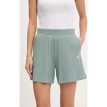 Dámské kraťasy Kraťasy Puma dámské, zelená barva, high waist, 685026 97X, vel. S