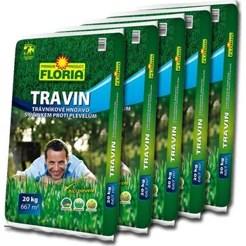 Hnojivo FLORIA PREMIUM trávníkové hnojivo Travin 100 kg + Dárek ZDARMA (Dárek: ZDARMA Mech stop 10kg + NPK 3kg)