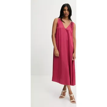 Dámské šaty Šaty Answear.LAB vínová barva, midi PK3006.iak 83X, vel. M