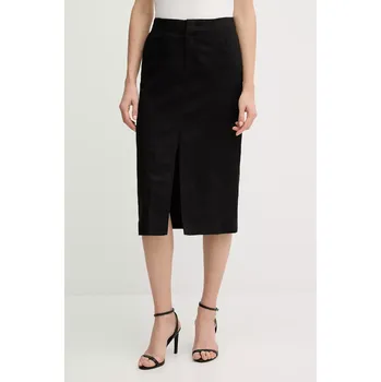 Dámská sukně Sukně s příměsí lnu Calvin Klein Jeans J20J225327 černá 99X, vel. S