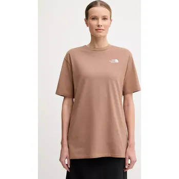 Bavlněné tričko The North Face Essential hnědá barva, NF0A87NQ6IH1 84X, vel. XS