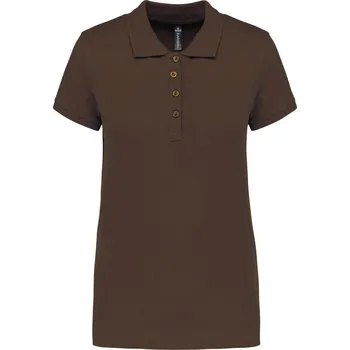 Dámské tričko KARIBAN Dámská pique polokošile K255 Barva: Hnědá čokoládová, Velikost: XL