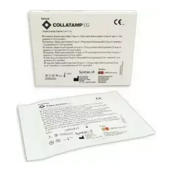 Lék na kožní problémy, vlasy a nehty Collatamp G hemostat.kolag.houbička 5x5x0.5cm 50mg