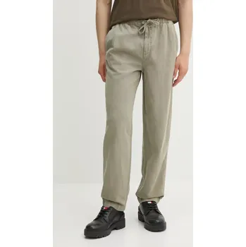 Pánské kalhoty Kalhoty s příměsí lnu Superdry pánské, zelená barva, M7011395A-1KH M7011395A.1KH 91X, vel. XL