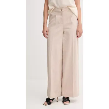 Dámské kalhoty Kalhoty s příměsí lnu United Colors of Benetton 49KBDF091 béžová 80X, vel. 36