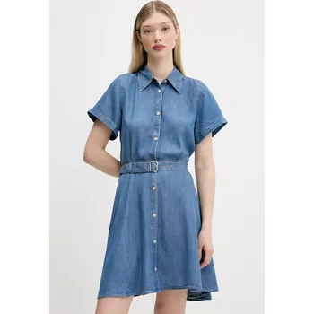 Dámské šaty Šaty HUGO modrá barva, mini, 50538862 55X, vel. 40