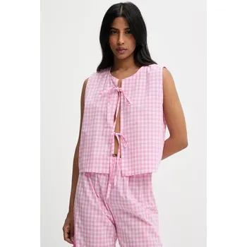 Dámská halenka Bavlněná halenka Answear.LAB dámská, růžová barva, vzorovaná 13725.fos 30X, vel. S/M