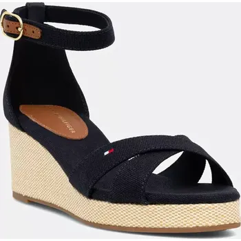 Dámské sandále Sandály Tommy Hilfiger FLAG CRISS-CROS MID WEDGE ESPAD tmavomodrá barva, FW0FW08481 59X, EUR 40