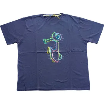 Pánské tričko Pánské tričko černé Vespatour s potiskem 5XL - 8XL krátký rukáv Maxfort ODE-MAX-2246999 - 6XL