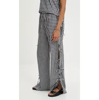 Dámské kalhoty Bavlněné kalhoty Answear.LAB dámské, černá barva, high waist 2352.fos 99X, vel. S/M