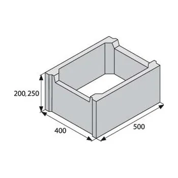 Ztracené bednění BEST ZTRACENÉ BEDNĚNÍ BROUŠENÉ 40 výška 250mm, přírodní v.250/š.400/d.500