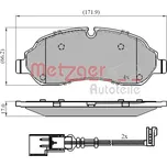 Sada brzdových destiček, kotoučová brzda METZGER 1170814