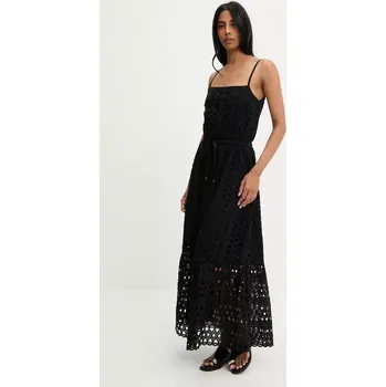 Dámské šaty Bavlněné šaty Answear.LAB černá barva, maxi PK2927.iak 99X, vel. S