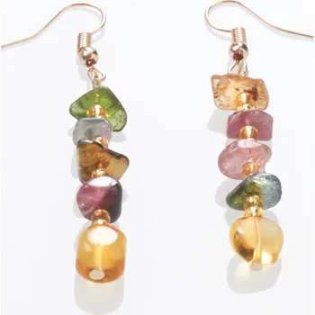 Hodinky 3Pagen 1 pár turmalínových náušnic Délka 3,5 cm