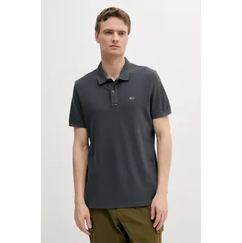 Bavlněné polo tričko Tommy Jeans šedá barva, DM0DM20226 90X, vel. M