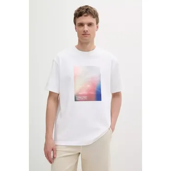 Bavlněné tričko Calvin Klein Jeans LV04RAB811 bílá 00X, vel. S