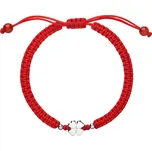 Kabbalah náramek se stříbrným čtyřlístkem 13001.3 červený