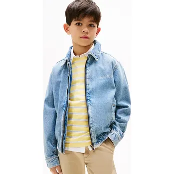 Chlapecká bunda Dětská riflová bunda Tommy Hilfiger modrá barva, KB0KB09578 KB0KB09578.PPYA 50X, vel. 176