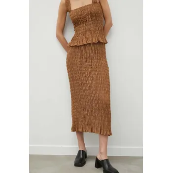 Dámská sukně Sukně By Malene Birger Q71583012 hnědá 88X, vel. XS